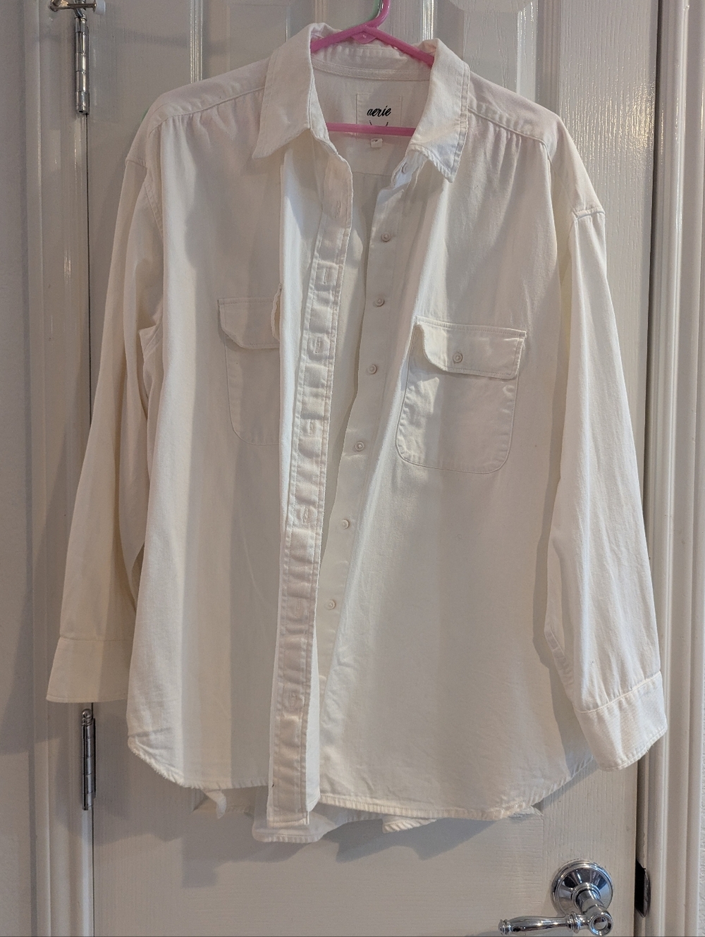 Aeries Oversized White Button Up